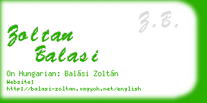 zoltan balasi business card